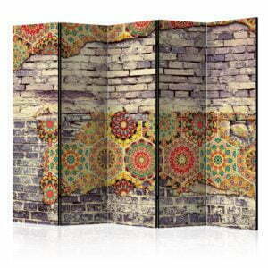 5-teiliges Paravent - Colourful Equation II [Room Dividers]