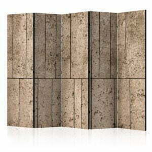 5-teiliges Paravent - Beige Wall II [Room Dividers]