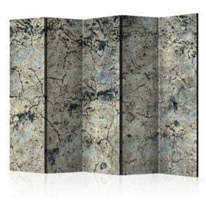 5-teiliges Paravent - Cracked Stone II [Room Dividers]