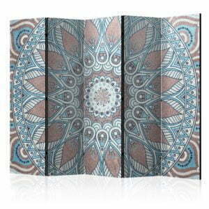 5-teiliges Paravent - Oriental Circle II [Room Dividers]