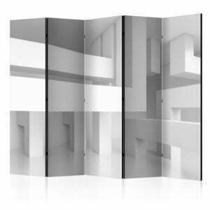 5-teiliges Paravent - Alabaster maze II [Room Dividers]