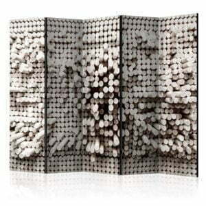 5-teiliges Paravent - White Fortress II [Room Dividers]