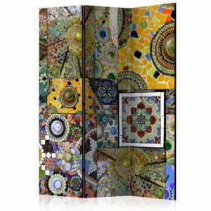 3-teiliges Paravent - Solar Mosaic [Room Dividers]