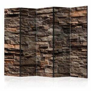 5-teiliges Paravent - Stylish Bronze II [Room Dividers]