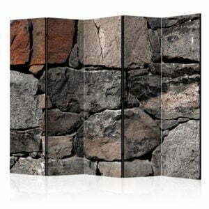 5-teiliges Paravent - Dark Stones II [Room Dividers]