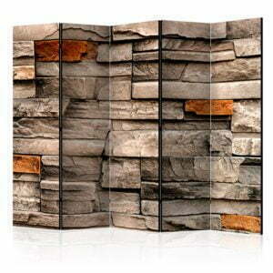 5-teiliges Paravent - Stony Song II [Room Dividers]