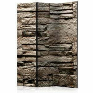 3-teiliges Paravent - Beautiful Brown Stone [Room Dividers]