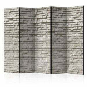 5-teiliges Paravent - Brick Wall: Minimalism II [Room Dividers]