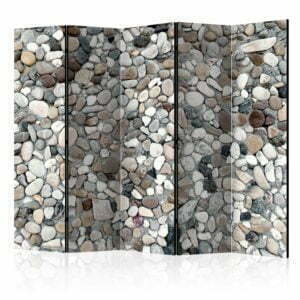 5-teiliges Paravent - Beach Pebbles II [Room Dividers]