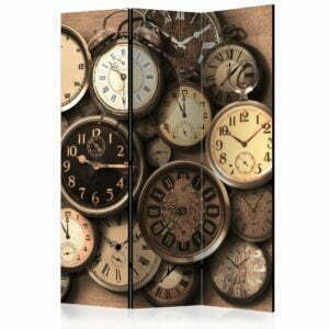 3-teiliges Paravent - Old Clocks [Room Dividers]