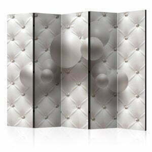 5-teiliges Paravent - White Kingdom II [Room Dividers]