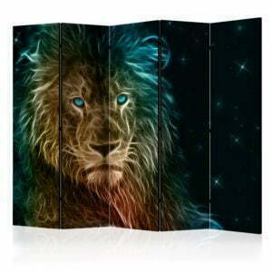 5-teiliges Paravent - Abstract lion... II [Room Dividers]