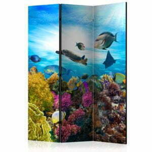 3-teiliges Paravent - Coral reef [Room Dividers]