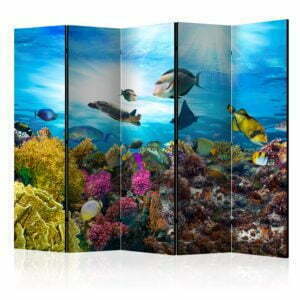 5-teiliges Paravent - Coral reef II [Room Dividers]