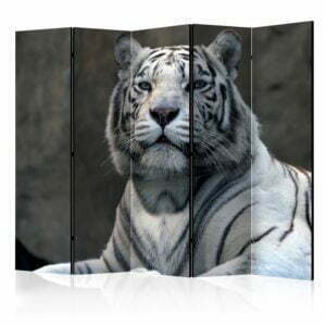 5-teiliges Paravent - Bengali tiger in zoo II [Room Dividers]