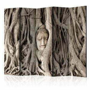 5-teiliges Paravent - Buddha's Tree II [Room Dividers]
