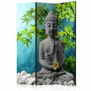 3-teiliges Paravent - Buddha: Beauty of Meditation [Room Dividers]