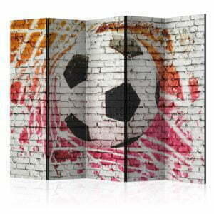 5-teiliges Paravent - Street football II [Room Dividers]