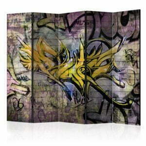 5-teiliges Paravent - Stunning graffiti II [Room Dividers]