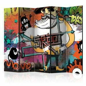 5-teiliges Paravent - Street movie II [Room Dividers]