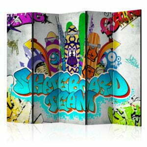 5-teiliges Paravent - Skateboard team II [Room Dividers]