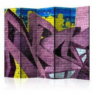 5-teiliges Paravent - Street art - graffiti II [Room Dividers]