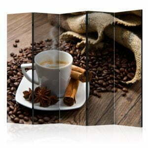 5-teiliges Paravent - Star anise coffee II [Room Dividers]