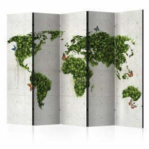 5-teiliges Paravent - The butterfly garden II [Room Dividers]