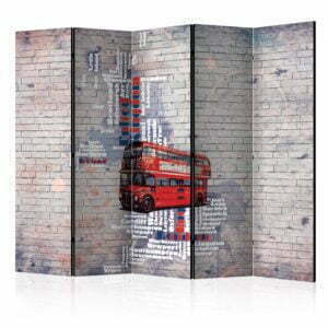 5-teiliges Paravent - My London... II [Room Dividers]