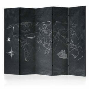 5-teiliges Paravent - Small travel. Large travel II [Room Dividers]