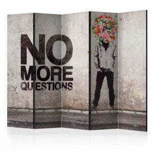 5-teiliges Paravent - No more questions II [Room Dividers]