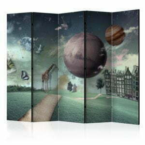 5-teiliges Paravent - City of the future II [Room Dividers]