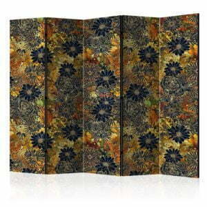 5-teiliges Paravent - Floral Madness II [Room Dividers]