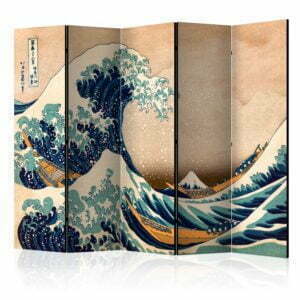 5-teiliges Paravent - Hokusai: The Great Wave off Kanagawa (Reproduction) II [Room Dividers]